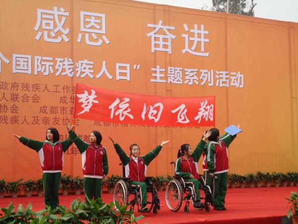 坚韧不拔、自强不息，虽然我们折翼，但我们的梦依旧飞翔。